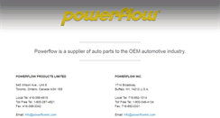 Desktop Screenshot of powerflowinc.com