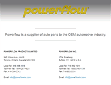 Tablet Screenshot of powerflowinc.com